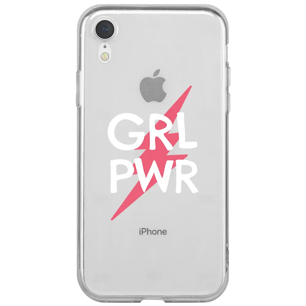 Apple iPhone XR Şeffaf Telefon Kılıfı - Grrl Pwr