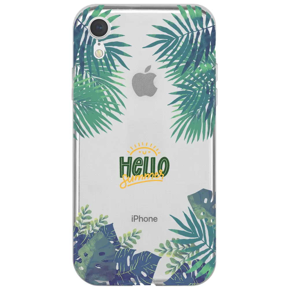 Apple iPhone XR Şeffaf Telefon Kılıfı - Hello Summer