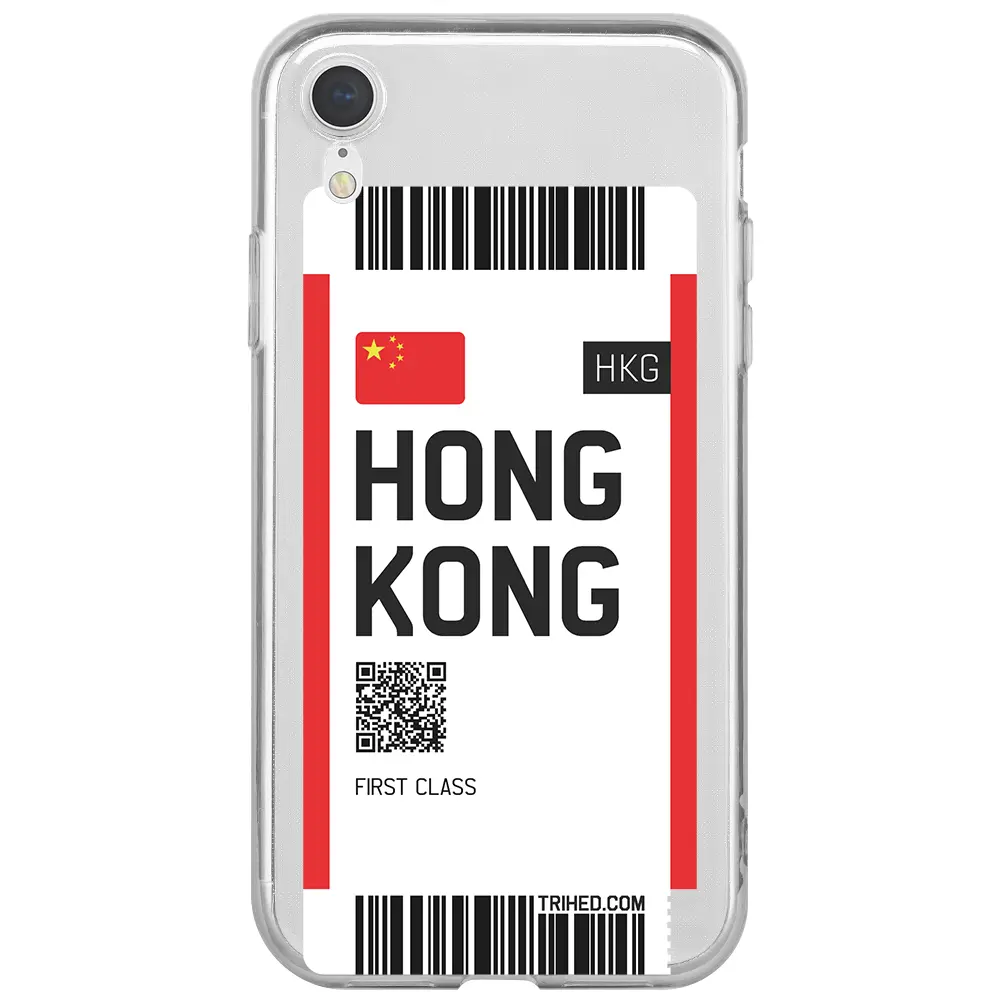 Apple iPhone XR Şeffaf Telefon Kılıfı - Hong Kong Bileti