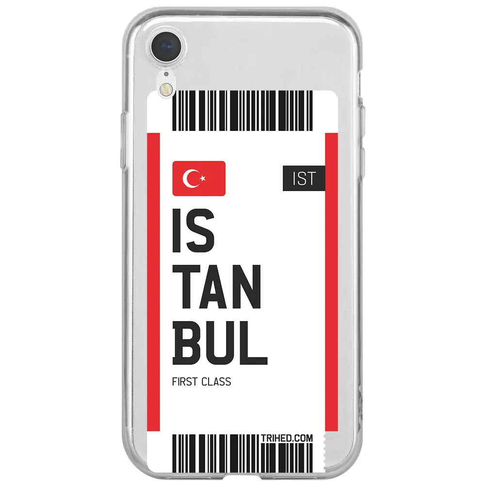Apple iPhone XR Şeffaf Telefon Kılıfı - İstanbul Bileti