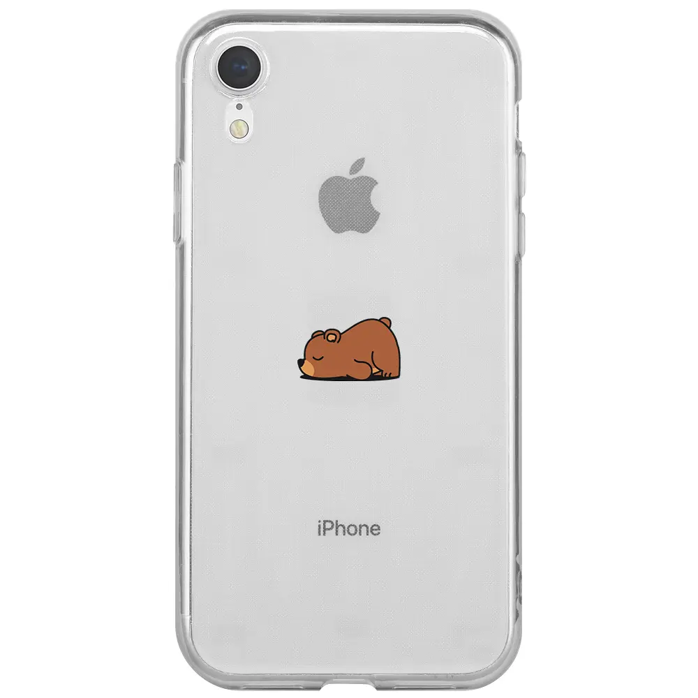 Apple iPhone XR Şeffaf Telefon Kılıfı - Lazy Bear