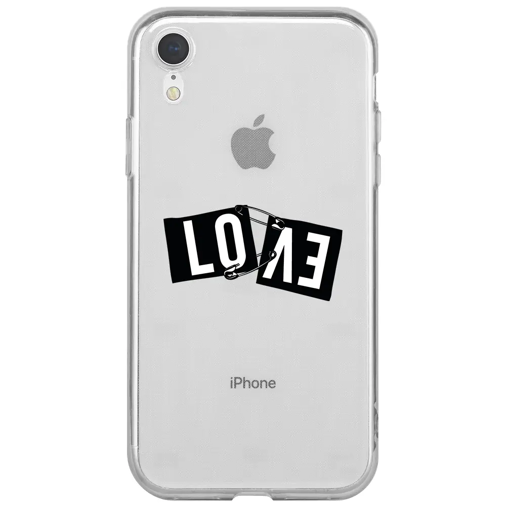 Apple iPhone XR Şeffaf Telefon Kılıfı - Love