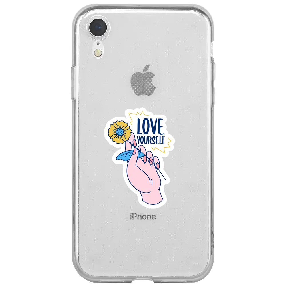 Apple iPhone XR Şeffaf Telefon Kılıfı - Love Yourself