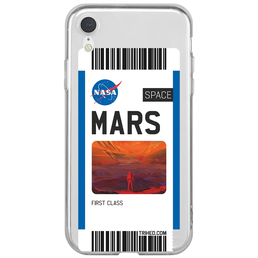 Apple iPhone XR Şeffaf Telefon Kılıfı - Mars Bileti