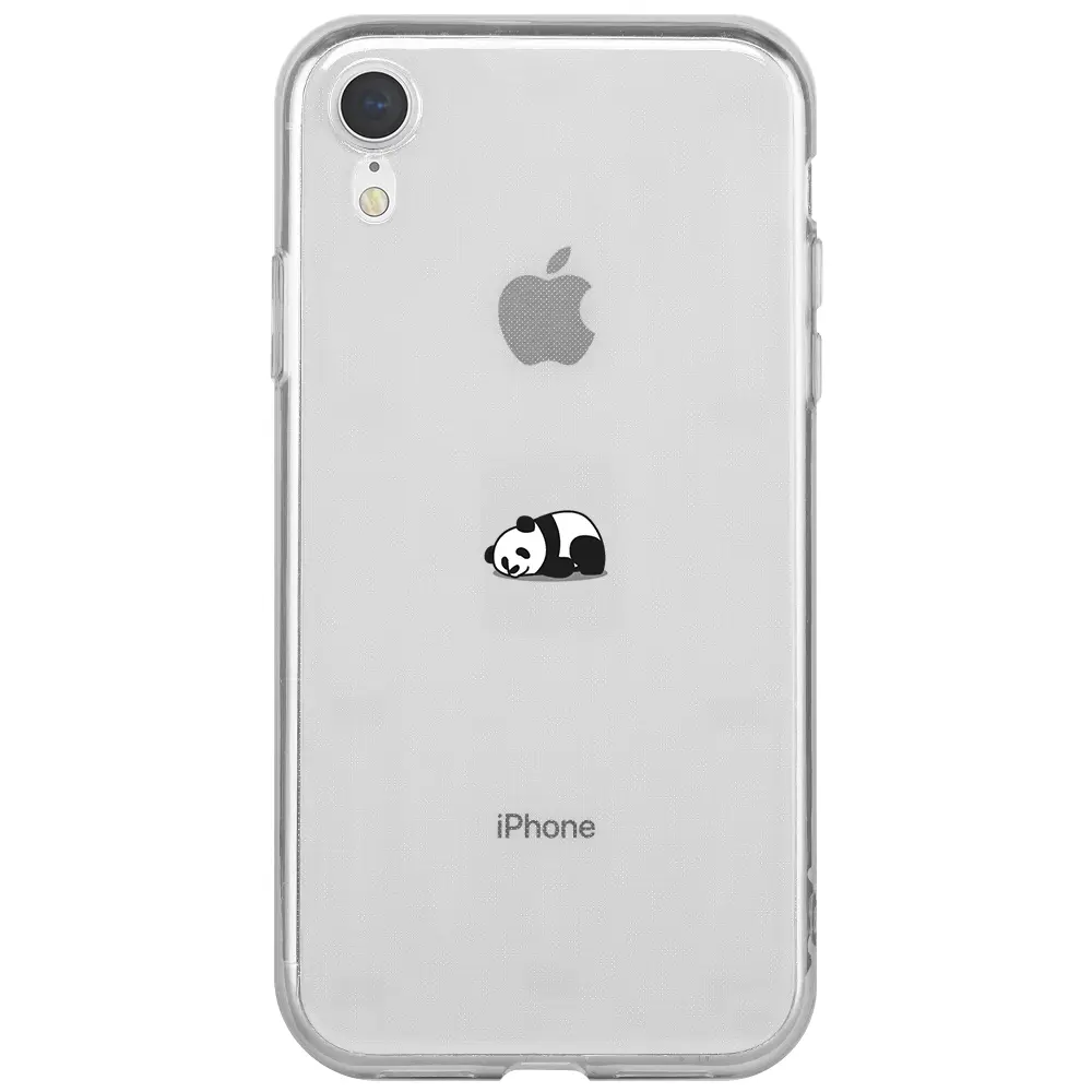 Apple iPhone XR Şeffaf Telefon Kılıfı - Miskin Panda