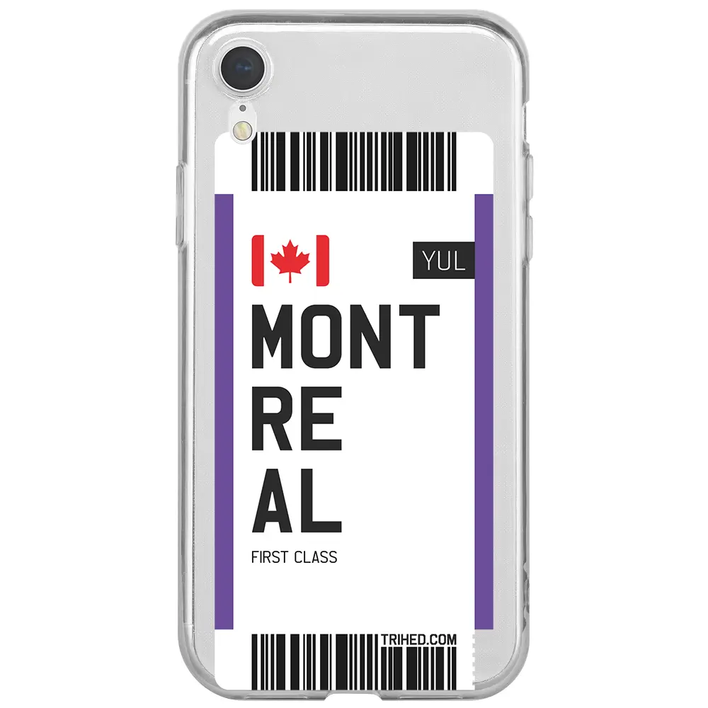 Apple iPhone XR Şeffaf Telefon Kılıfı - Montreal Bileti