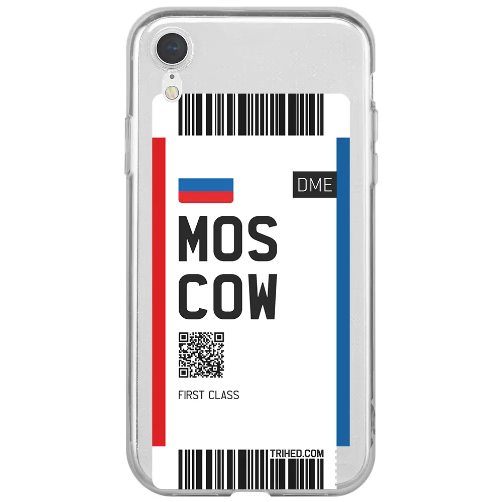 Apple iPhone XR Şeffaf Telefon Kılıfı - Moscow Bileti