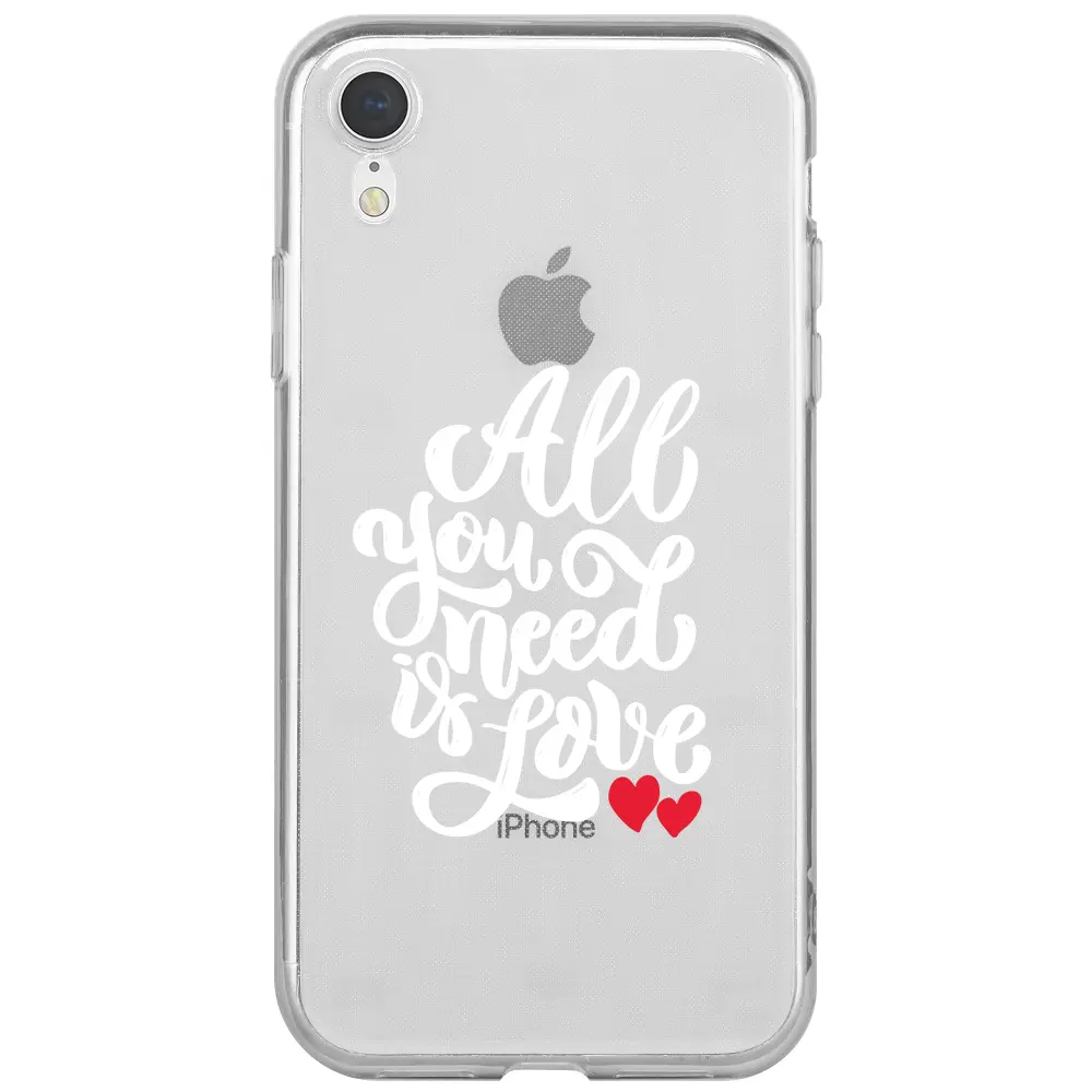 Apple iPhone XR Şeffaf Telefon Kılıfı - Need Love