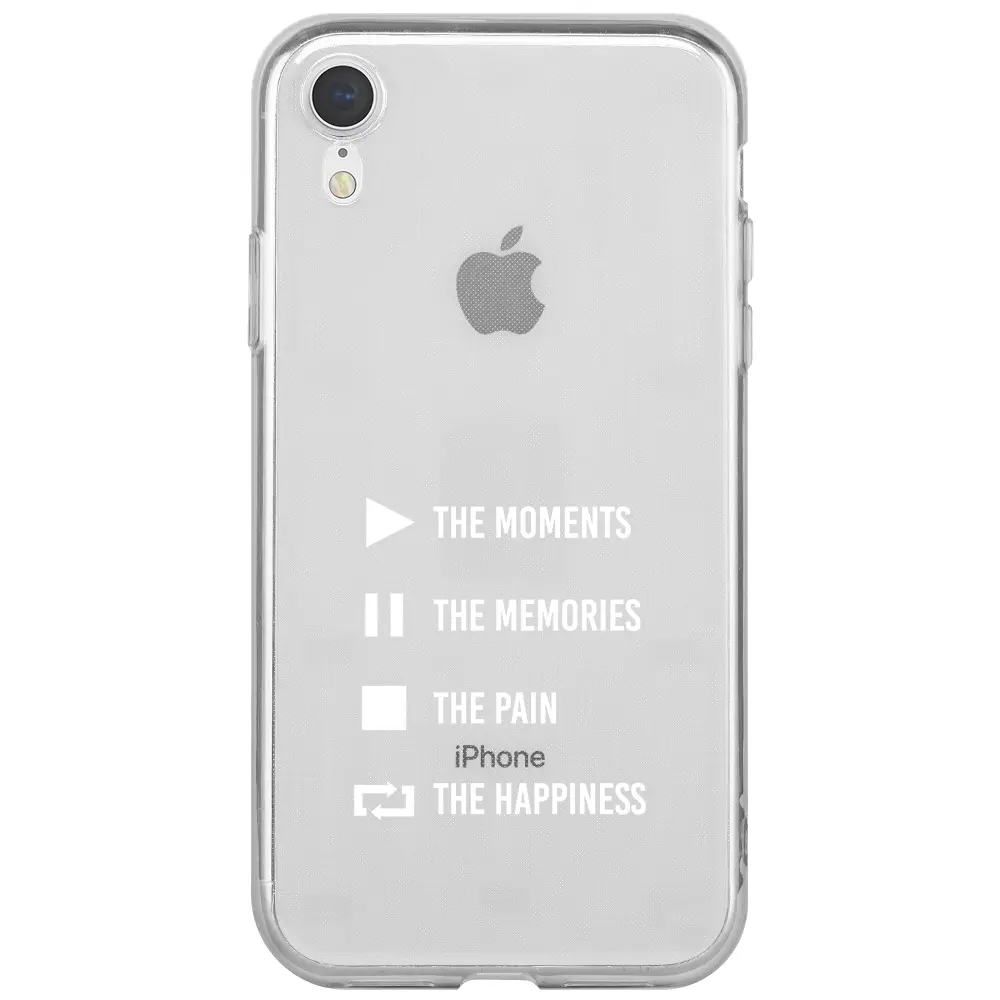 Apple iPhone XR Şeffaf Telefon Kılıfı - Playlist