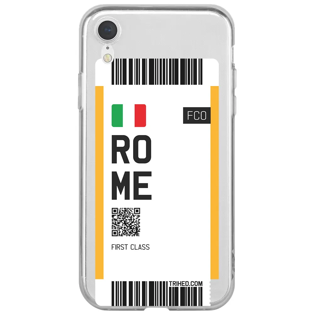 Apple iPhone XR Şeffaf Telefon Kılıfı - Rome Bileti