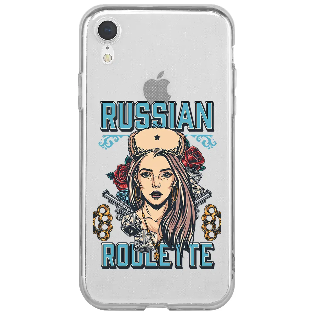 Apple iPhone XR Şeffaf Telefon Kılıfı - Russian Girl