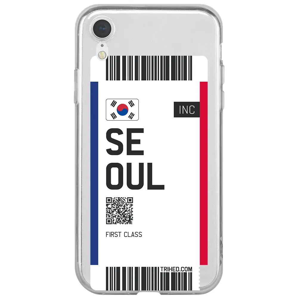 Apple iPhone XR Şeffaf Telefon Kılıfı - Seoul Bileti