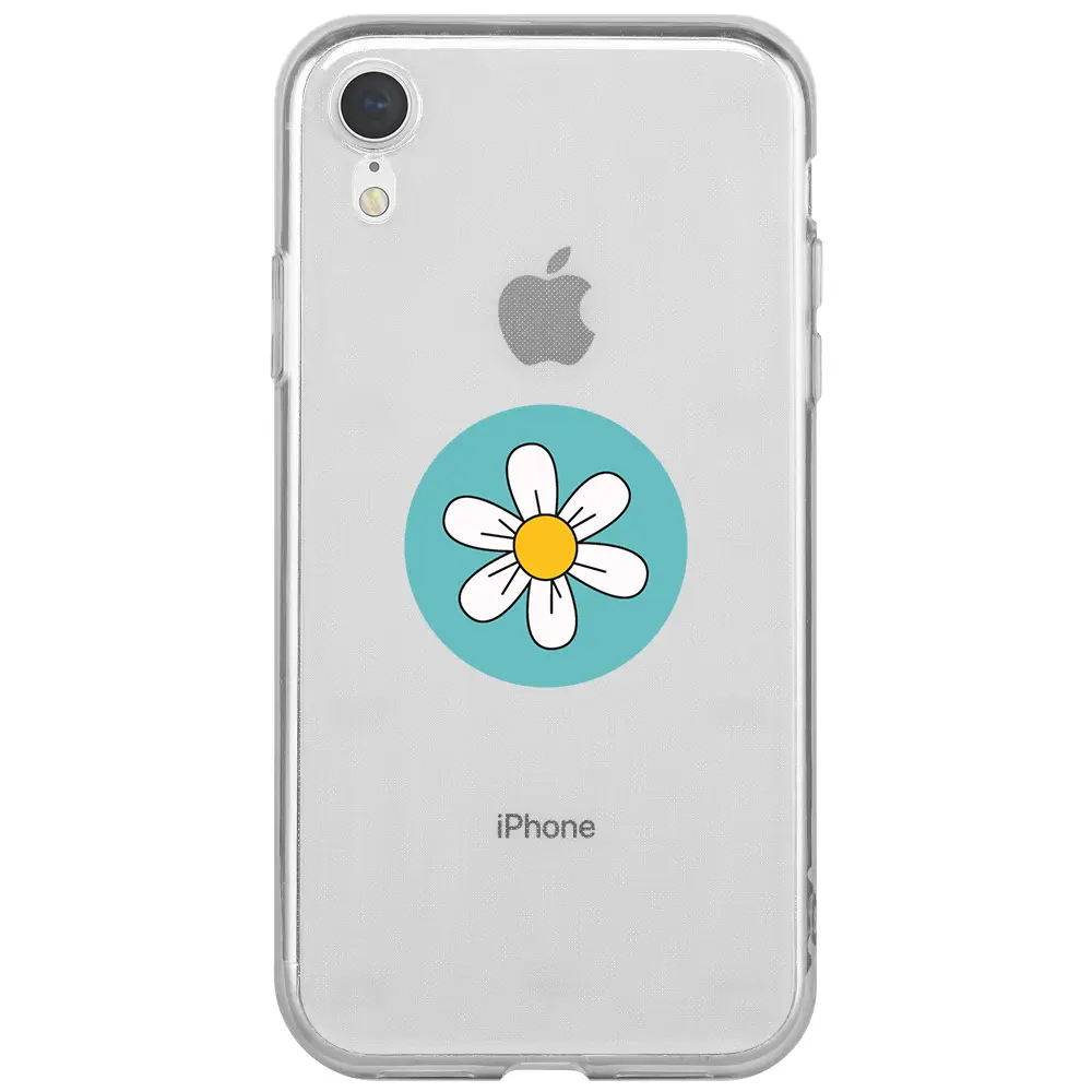 Apple iPhone XR Şeffaf Telefon Kılıfı - Single Daisy