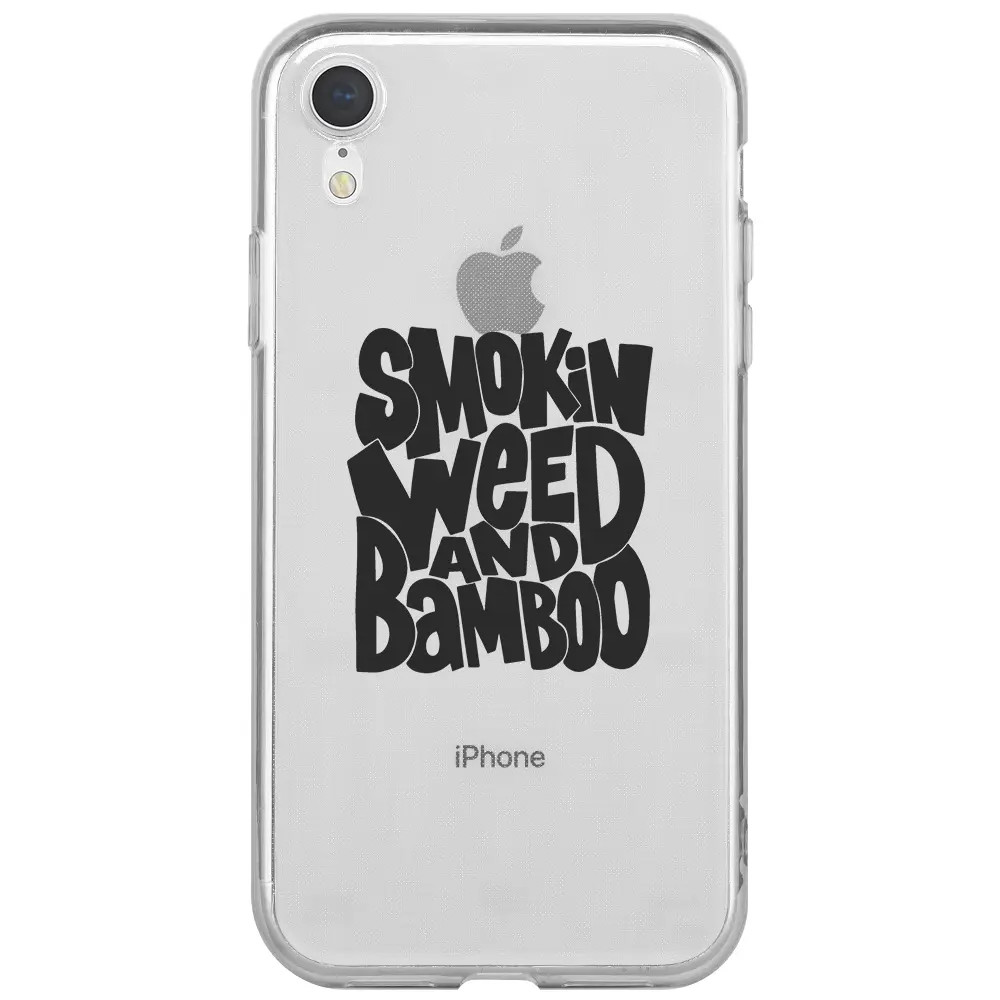 Apple iPhone XR Şeffaf Telefon Kılıfı - Smokin Weed