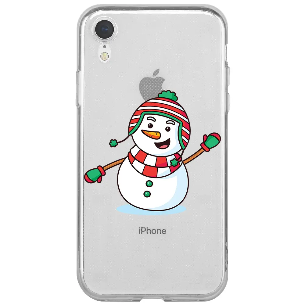 Apple iPhone XR Şeffaf Telefon Kılıfı - Snowman 2