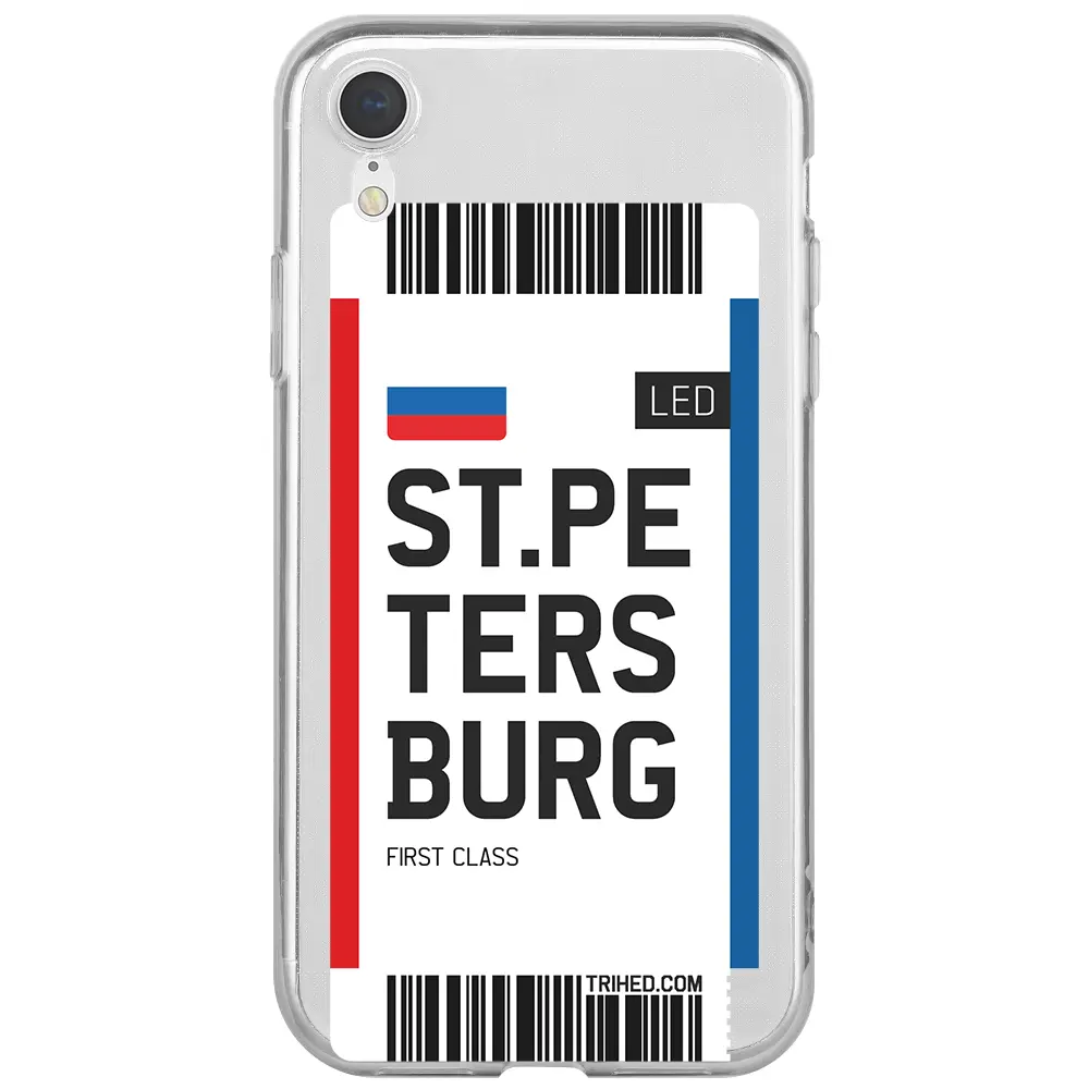 Apple iPhone XR Şeffaf Telefon Kılıfı - St. Petersburg Bileti