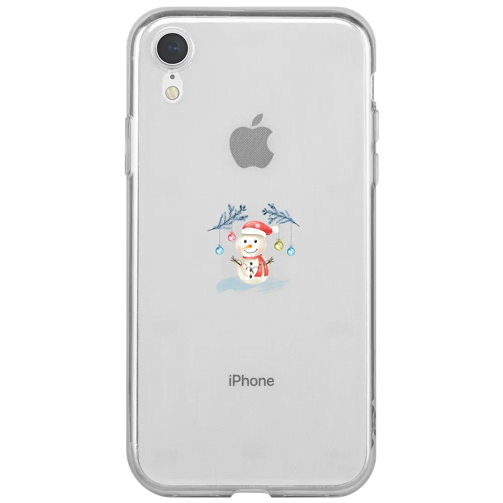 Apple iPhone XR Şeffaf Telefon Kılıfı - Sugar Snowman