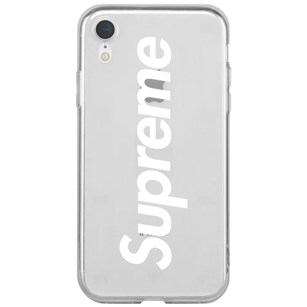 Apple iPhone XR Şeffaf Telefon Kılıfı - Supreme