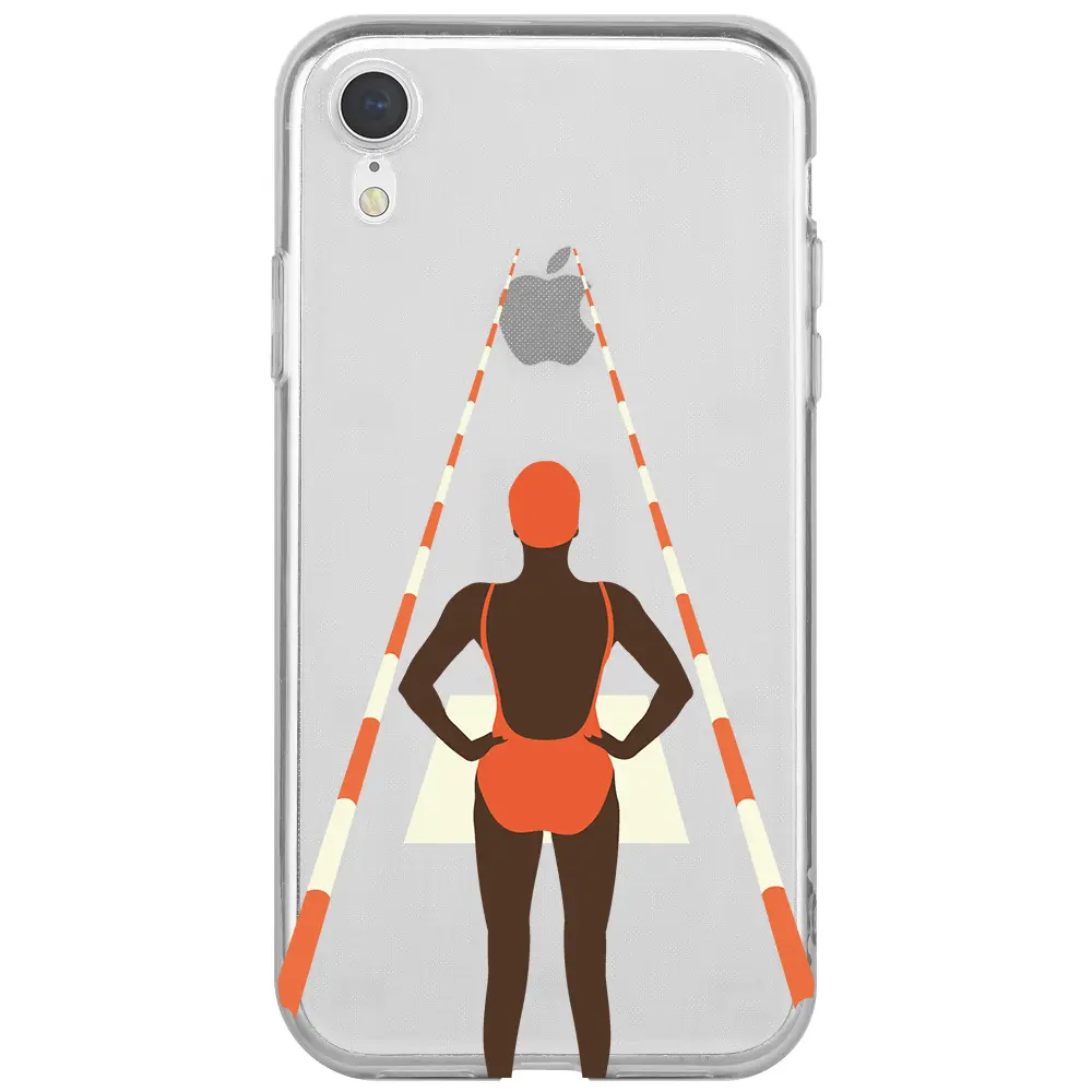 Apple iPhone XR Şeffaf Telefon Kılıfı - Swimmer
