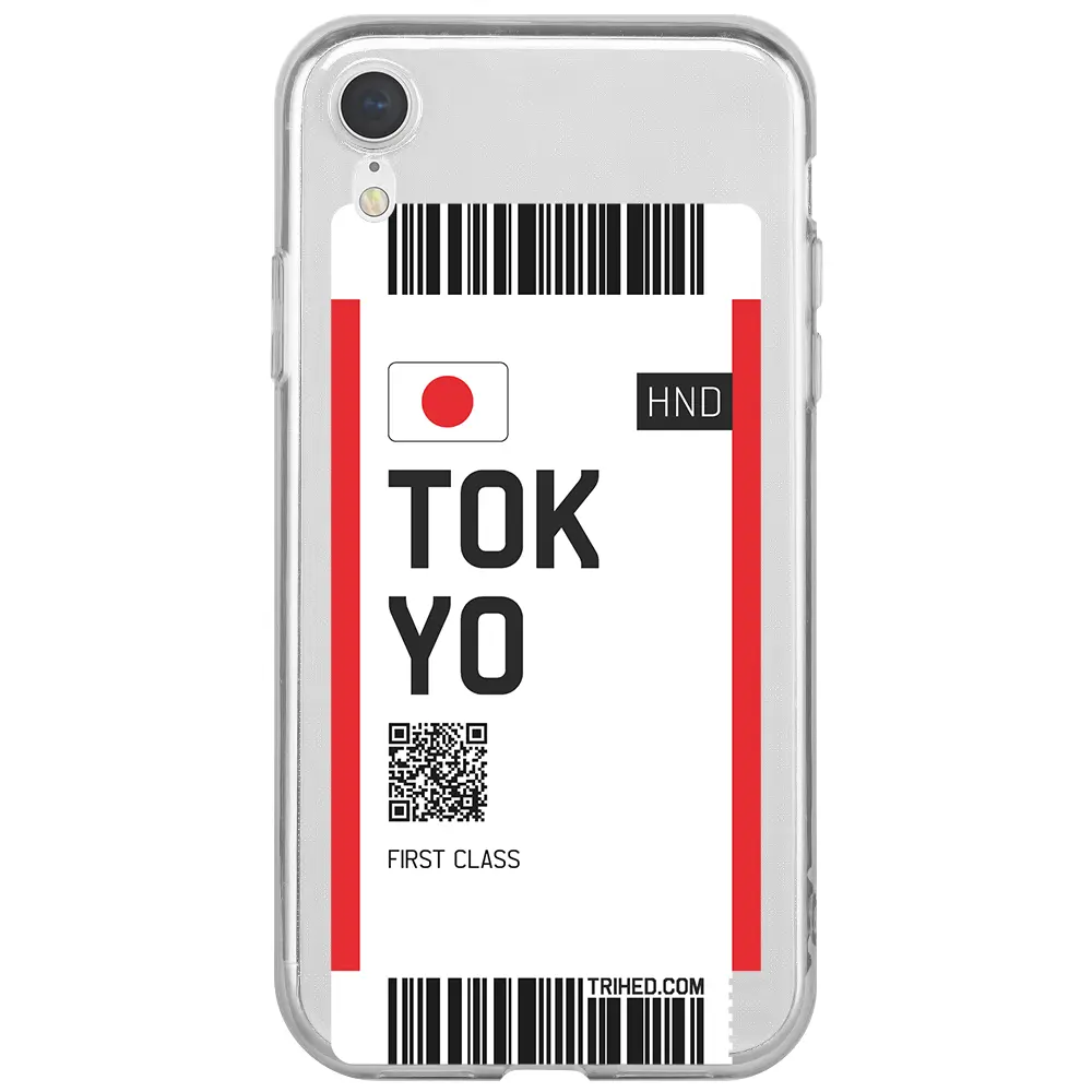 Apple iPhone XR Şeffaf Telefon Kılıfı - Tokyo Bileti
