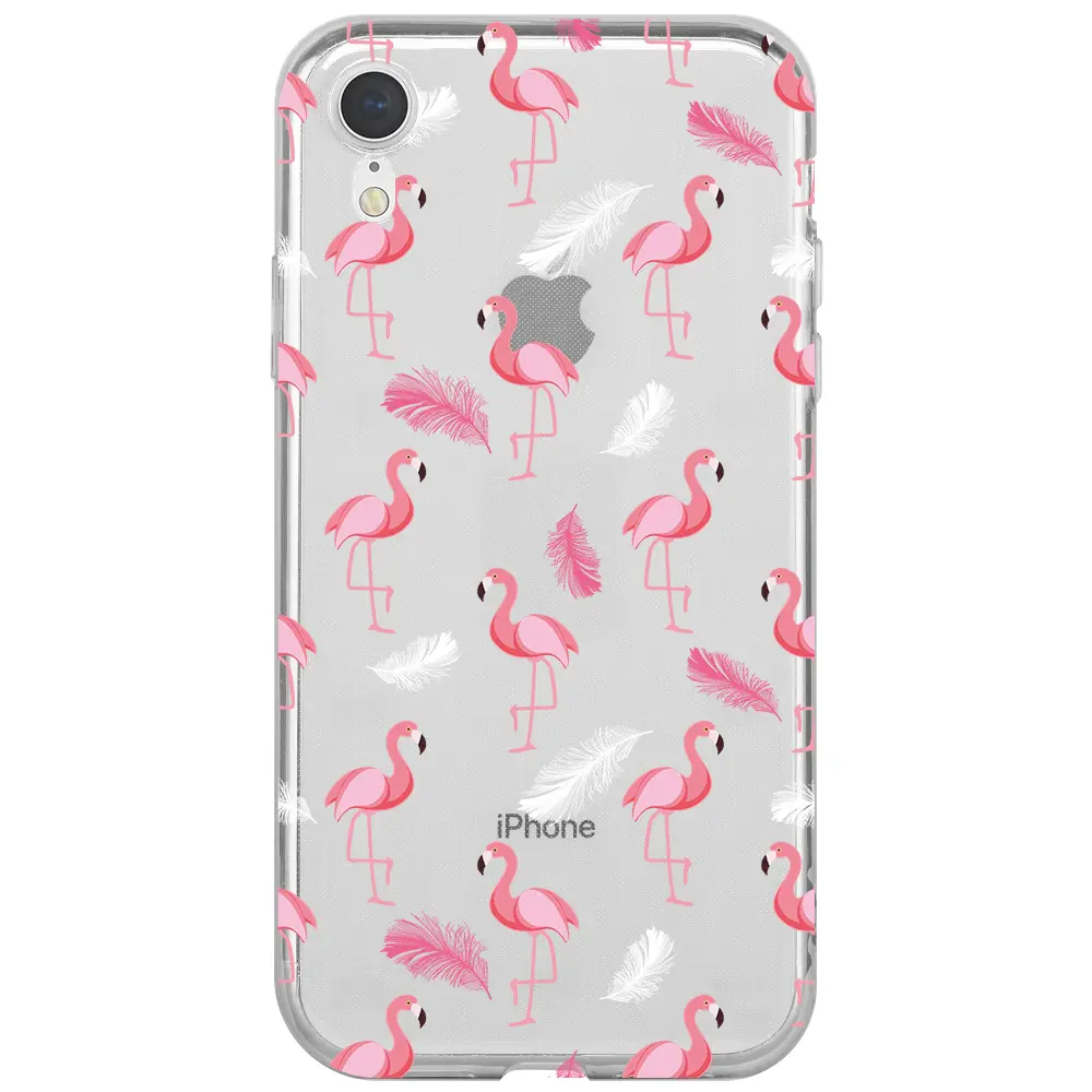Apple iPhone XR Şeffaf Telefon Kılıfı - Tuy ve Flamingo