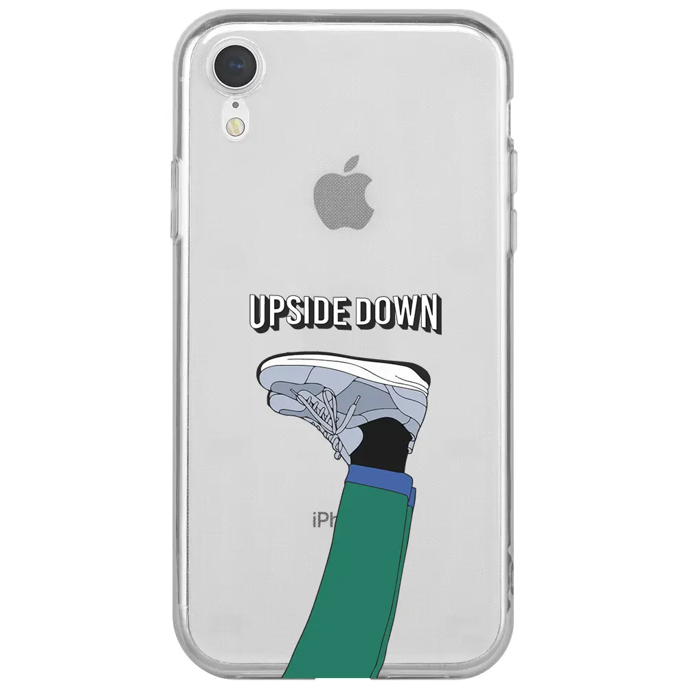 Apple iPhone XR Şeffaf Telefon Kılıfı - Upside Down