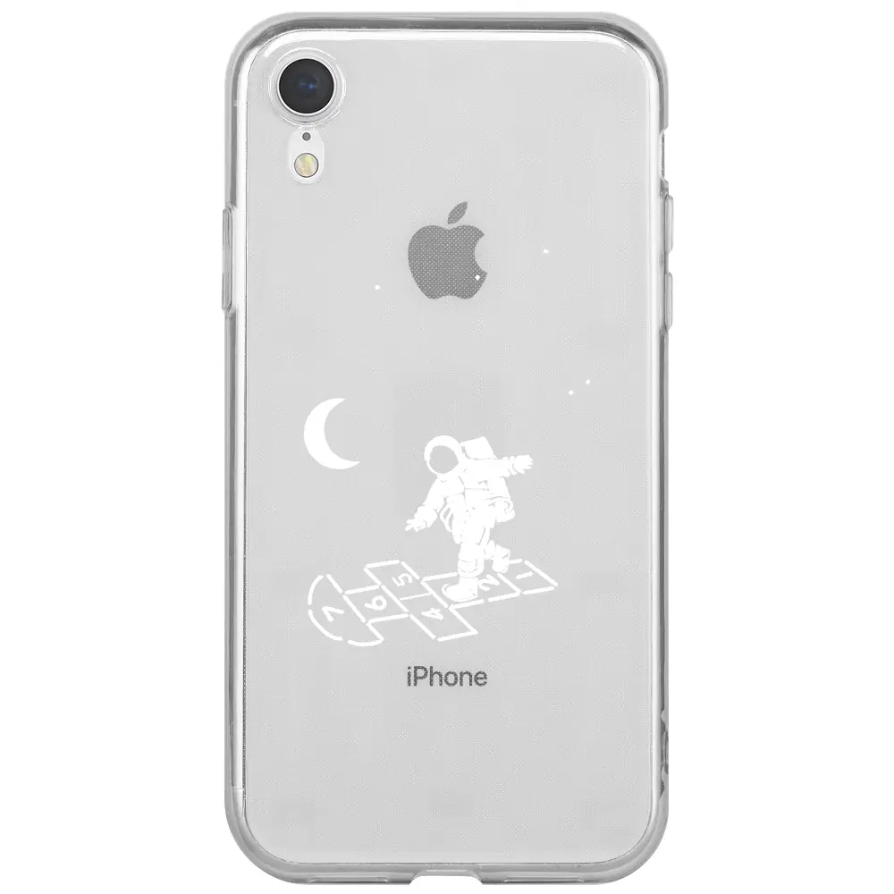Apple iPhone XR Şeffaf Telefon Kılıfı - Uzayda Oyun
