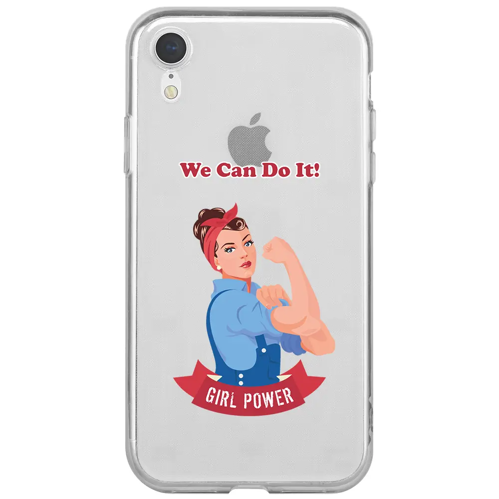 Apple iPhone XR Şeffaf Telefon Kılıfı - We Can Do It!