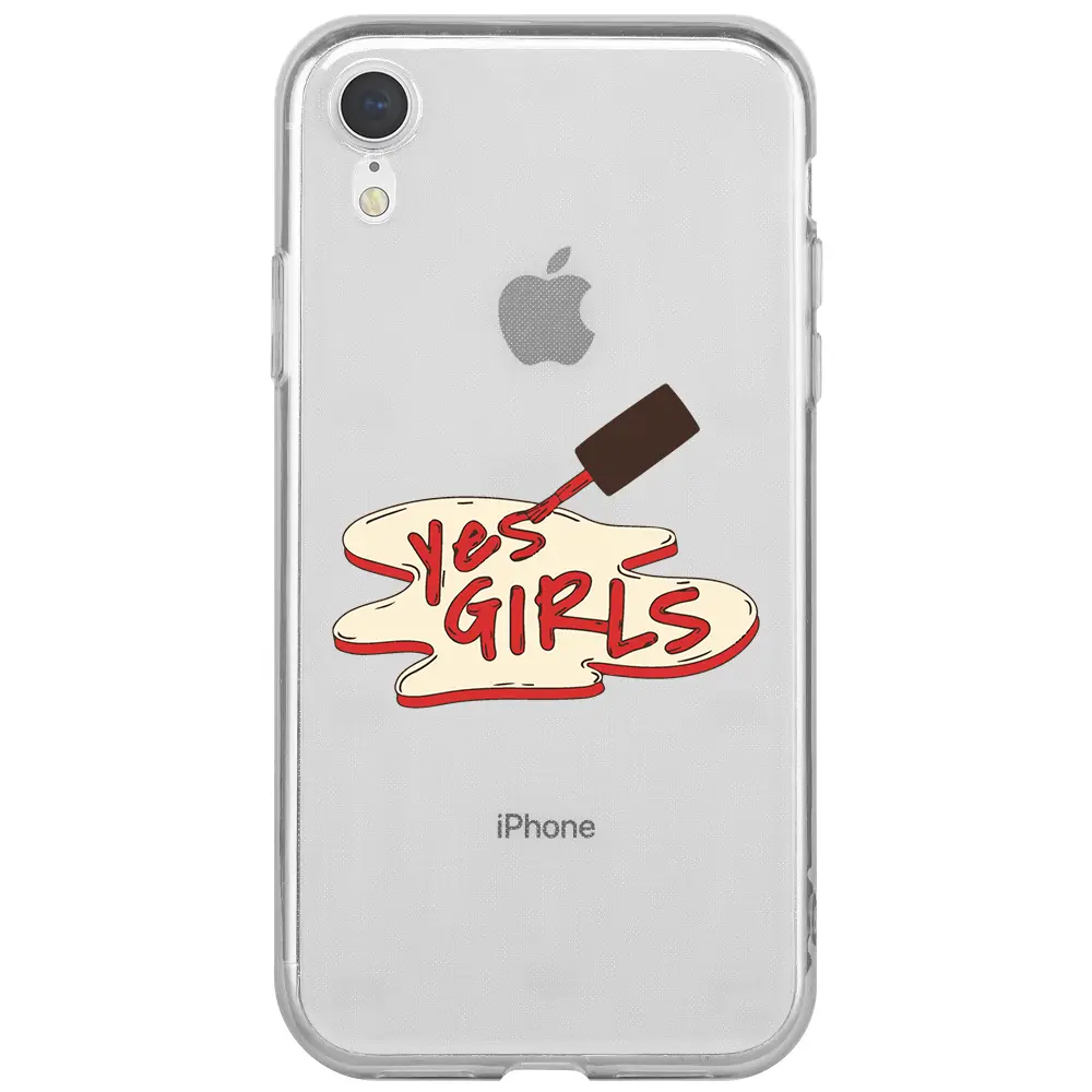 Apple iPhone XR Şeffaf Telefon Kılıfı - Yes Girls