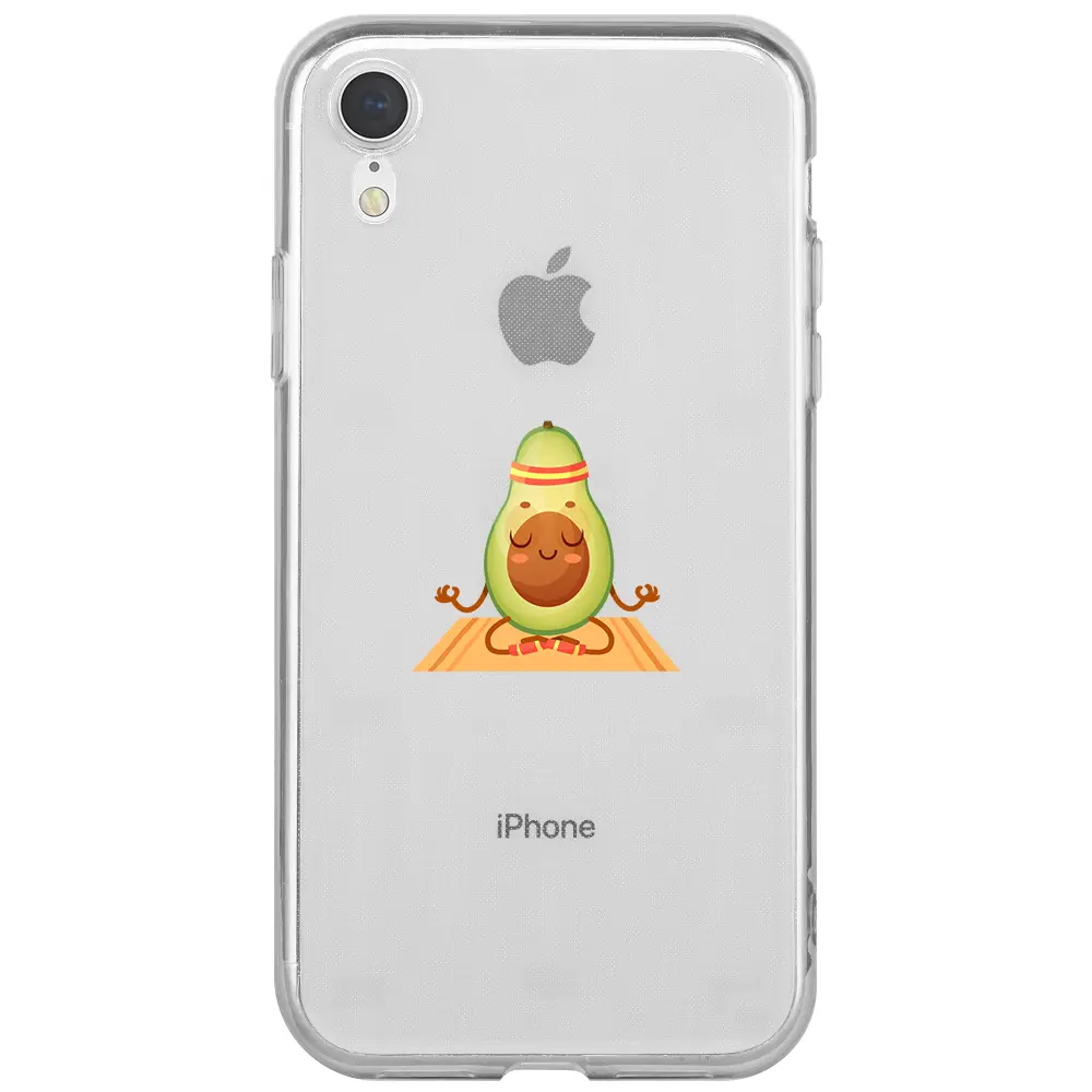 Apple iPhone XR Şeffaf Telefon Kılıfı - Yogacado Avokado