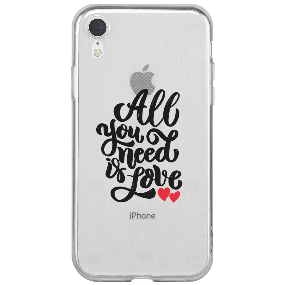 Apple iPhone XR Şeffaf Telefon Kılıfı - You Need Love