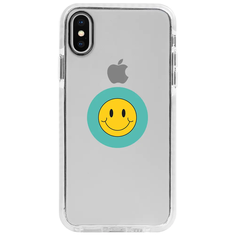 Apple iPhone XS Beyaz Impact Premium Telefon Kılıfı - Smile 2