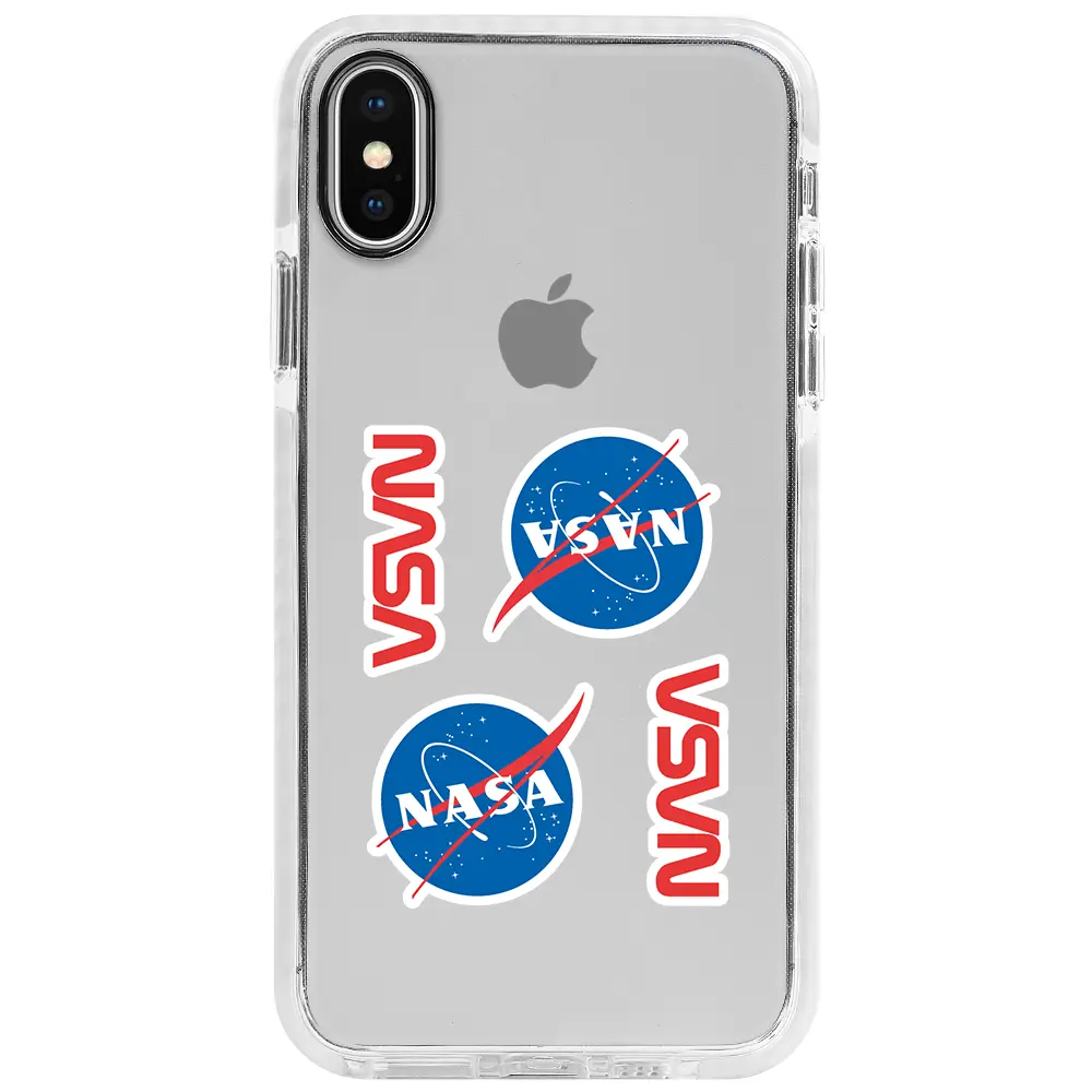 Apple iPhone XS Beyaz Impact Premium Telefon Kılıfı - Space Station