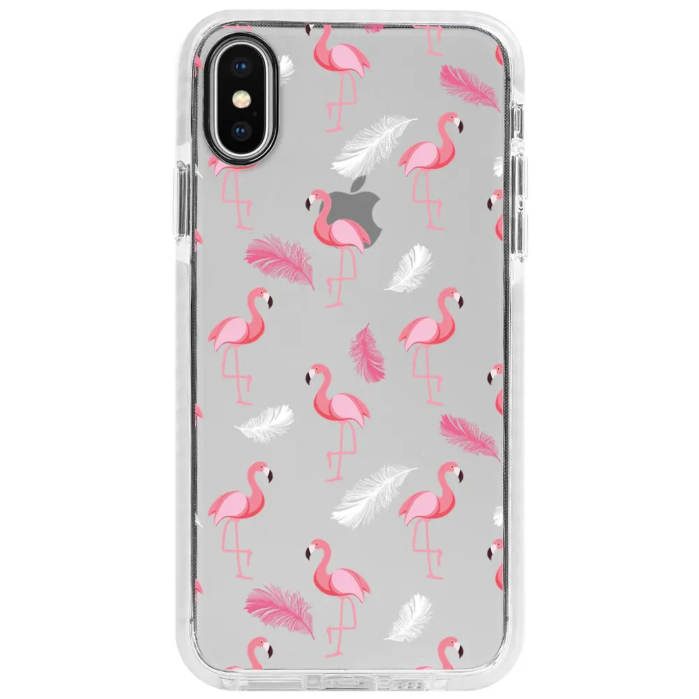 Apple iPhone XS Beyaz Impact Premium Telefon Kılıfı - Tuy ve Flamingo