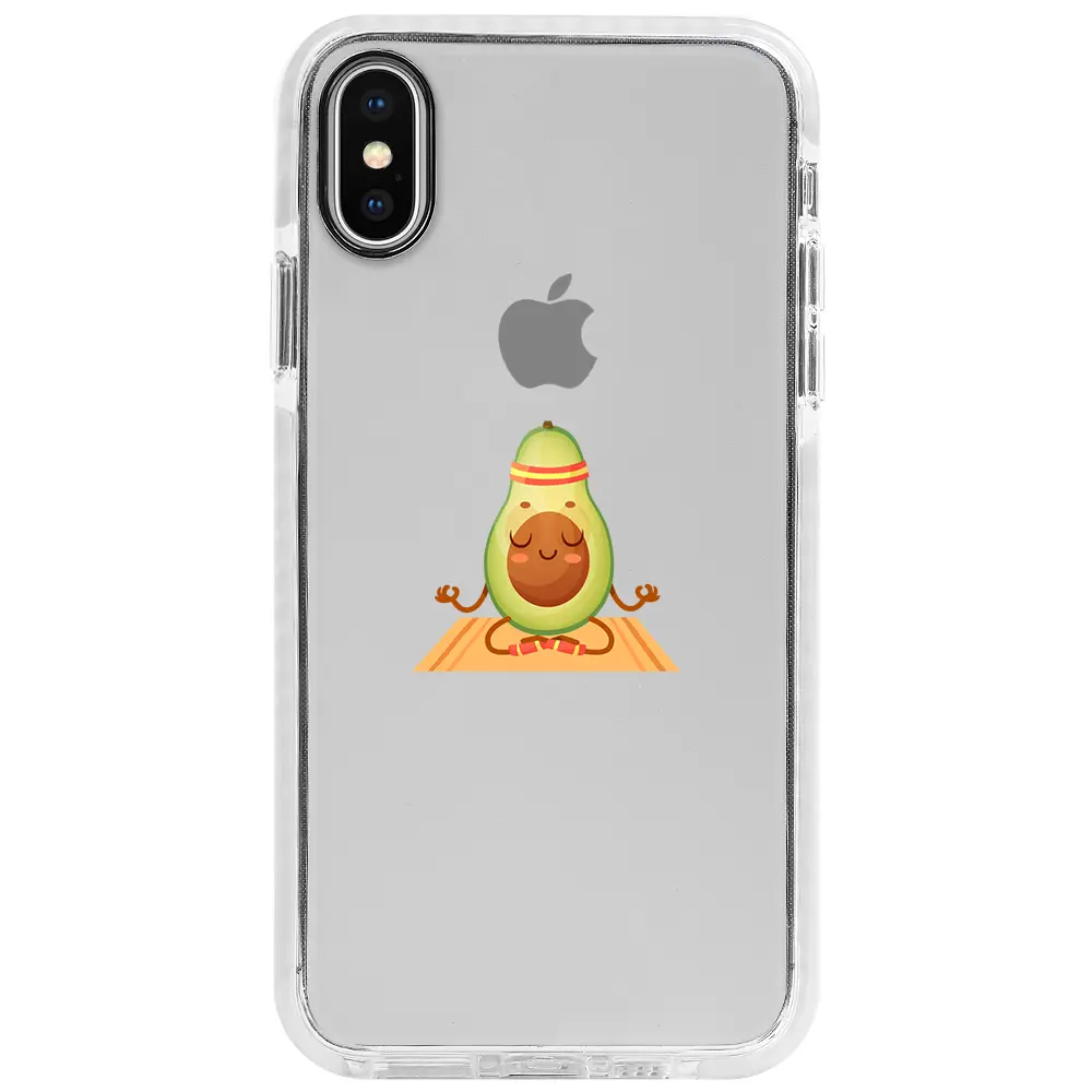 Apple iPhone XS Beyaz Impact Premium Telefon Kılıfı - Yogacado Avokado