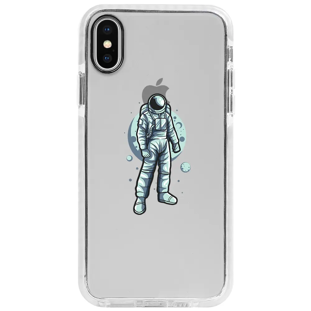Apple iPhone XS Max Beyaz Impact Premium Telefon Kılıfı - Astronot