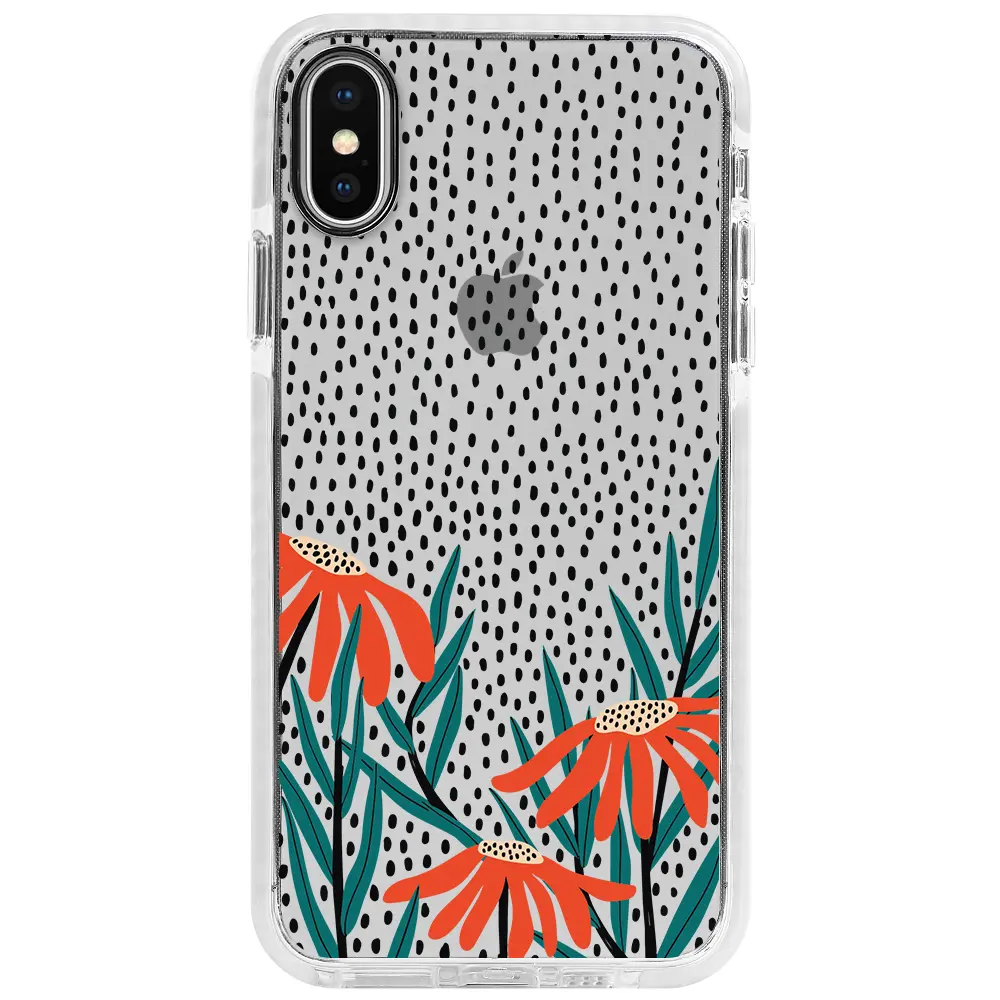 Apple iPhone XS Max Beyaz Impact Premium Telefon Kılıfı - Ay Çiçeği