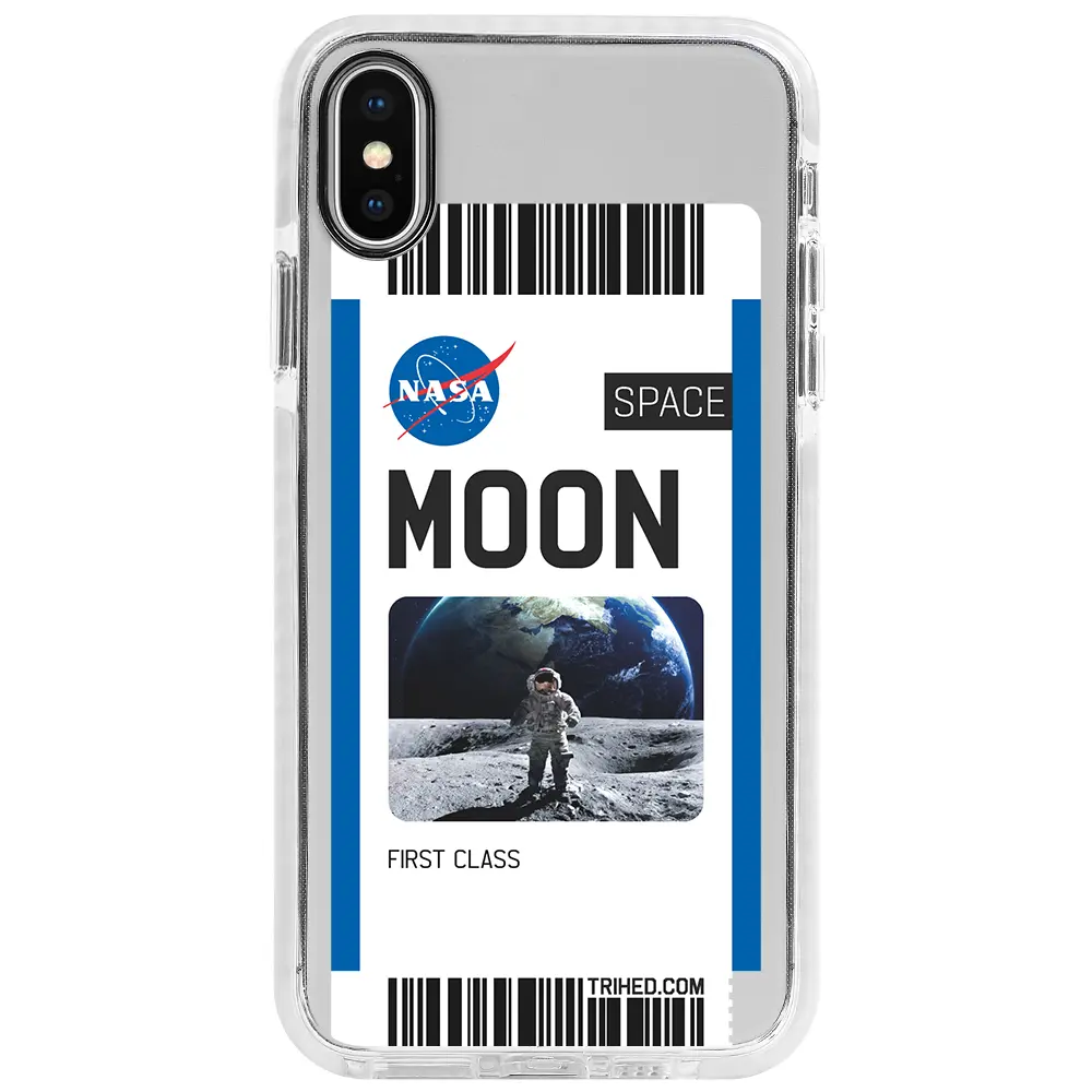 Apple iPhone XS Max Beyaz Impact Premium Telefon Kılıfı - Moon Bileti