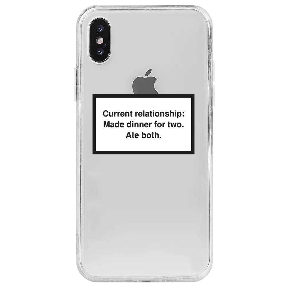Apple iPhone XS Max Şeffaf Telefon Kılıfı - Ate both.