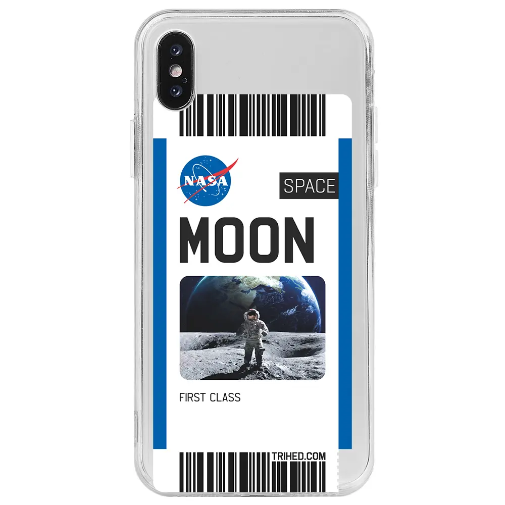 Apple iPhone XS Max Şeffaf Telefon Kılıfı - Moon Bileti