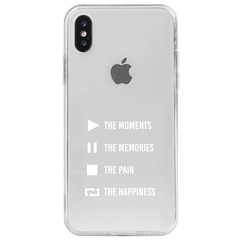 Apple iPhone XS Max Şeffaf Telefon Kılıfı - Playlist