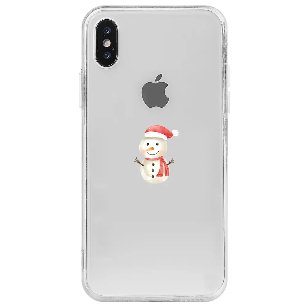Apple iPhone XS Max Şeffaf Telefon Kılıfı - Snowman