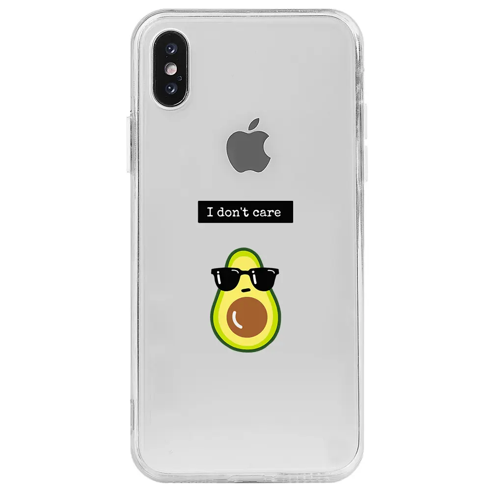 Apple iPhone XS Max Şeffaf Telefon Kılıfı - Thug Avokado