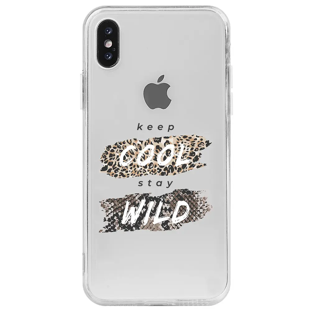 Apple iPhone XS Şeffaf Telefon Kılıfı - Cool Wild