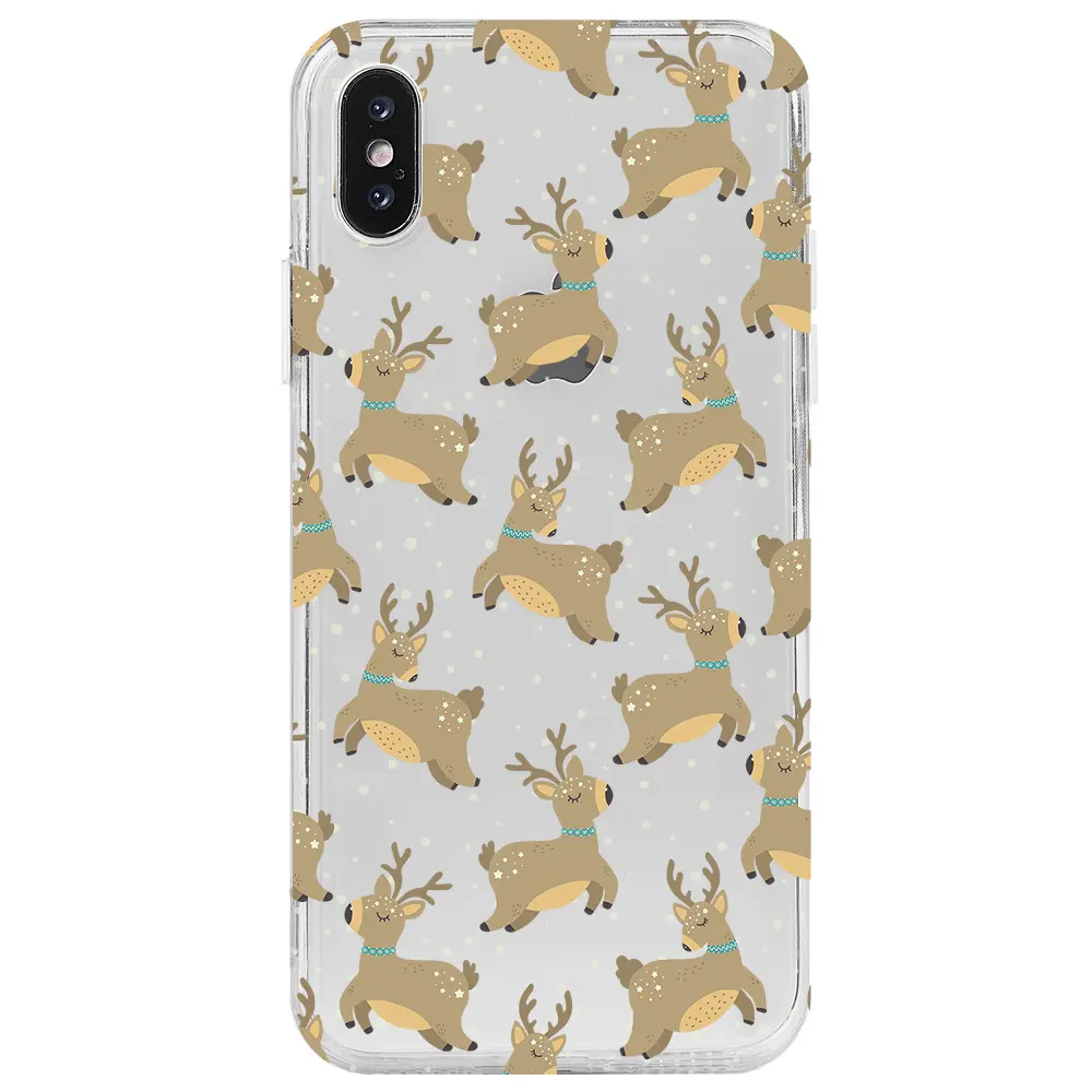 Apple iPhone XS Şeffaf Telefon Kılıfı - Dear Deer