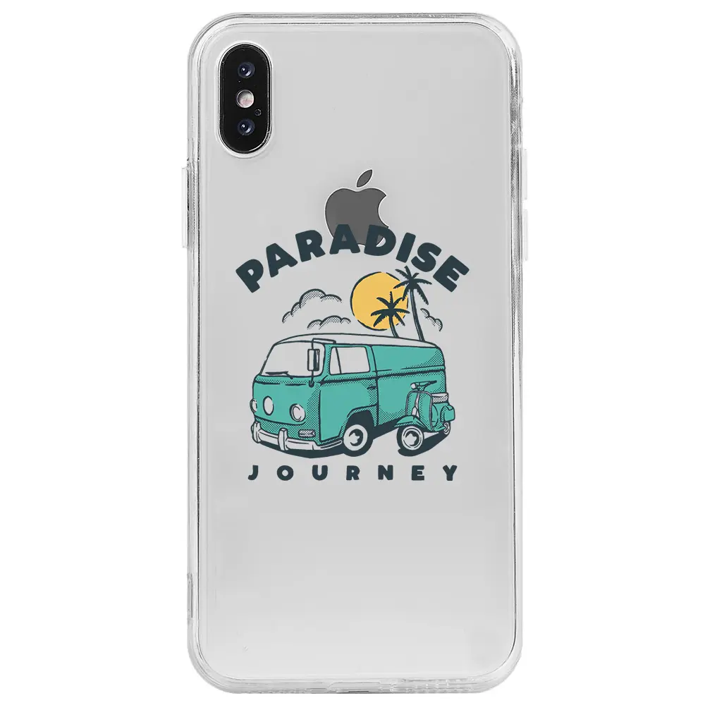 Apple iPhone XS Şeffaf Telefon Kılıfı - Paradise