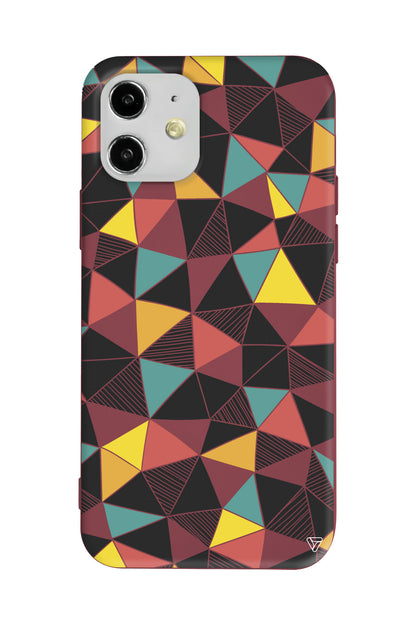 Mosaic Lansman Model İçi Kadife Silikon Telefon Kılıfı