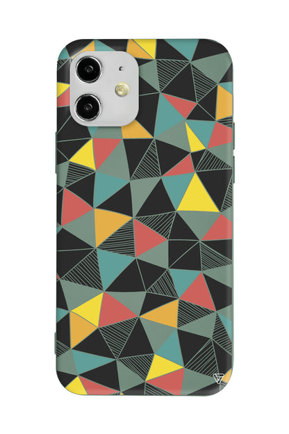 Mosaic Lansman Model İçi Kadife Silikon Telefon Kılıfı