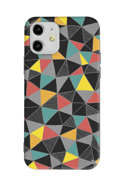 Mosaic Lansman Model İçi Kadife Silikon Telefon Kılıfı