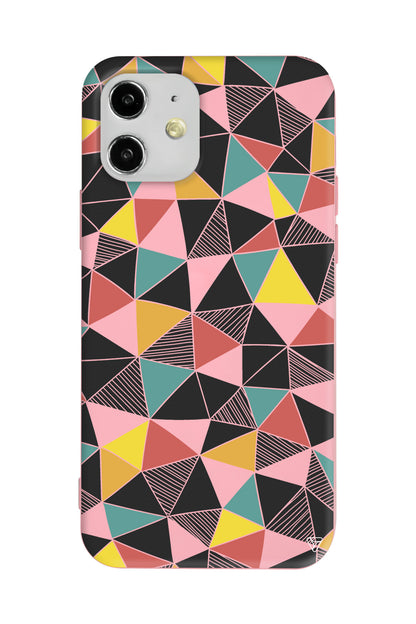 Mosaic Lansman Model İçi Kadife Silikon Telefon Kılıfı